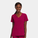 Maevn-Women's Mock Wrap Top – Matrix Impulse 4521-Cherries Jubilee