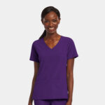 Maevn-Women's Mock Wrap Top – Matrix Impulse 4521-Eggplant