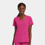 Maevn-Women's Mock Wrap Top – Matrix Impulse 4521-Hot Pink
