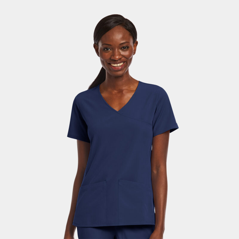 Maevn-Women's Mock Wrap Top – Matrix Impulse 4521-Navy