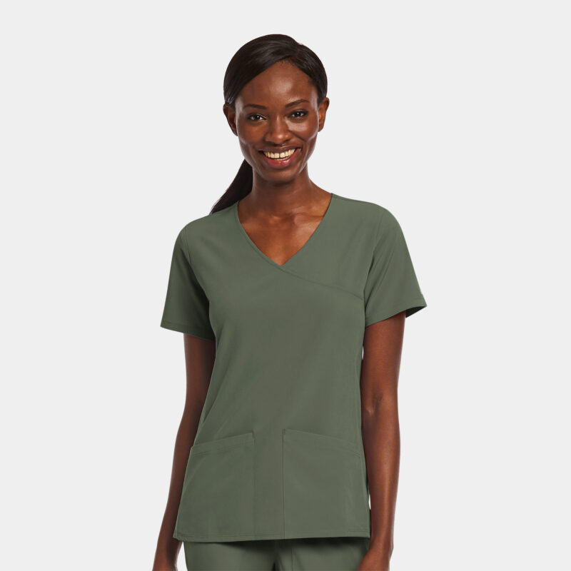 Maevn-Women's Mock Wrap Top – Matrix Impulse 4521-Olive