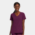 Maevn-Women's Mock Wrap Top – Matrix Impulse 4521-Wine