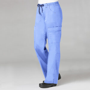Maevn-Women's Multi-Pocket Cargo Pant – Blossom 9602-Ceil Blue / Navy