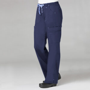 Maevn-Women's Multi-Pocket Cargo Pant – Blossom 9602-Navy / Ceil Blue