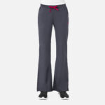 Maevn-Women's Multi-Pocket Flare Pant – Blossom 9102-Charcoal / Crimson
