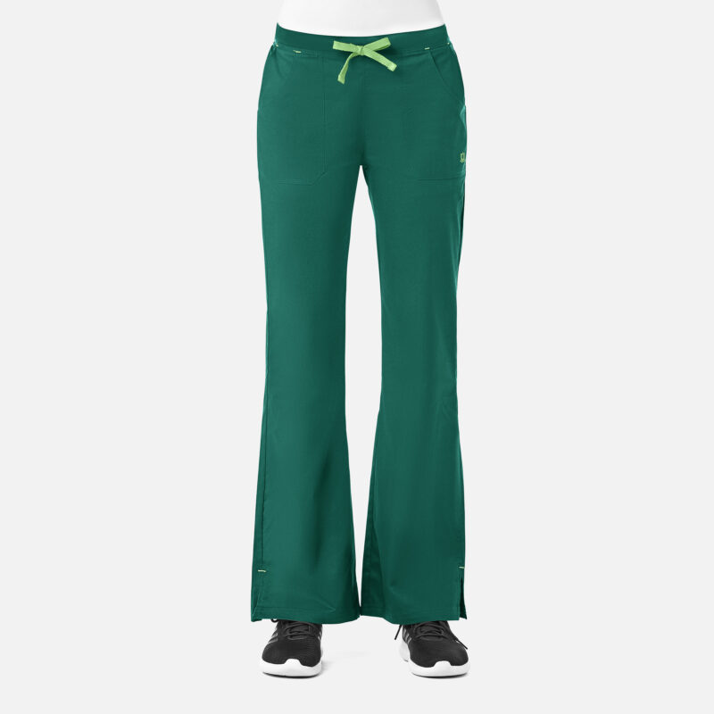 Maevn-Women's Multi-Pocket Flare Pant – Blossom 9102-Hunter / LIght Green