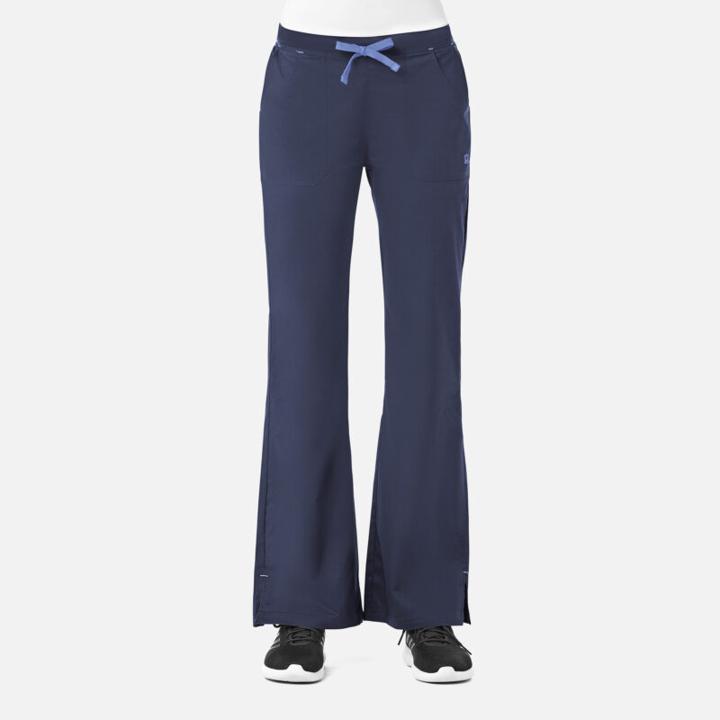 Maevn-Women's Multi-Pocket Flare Pant – Blossom 9102-Navy / Ceil Blue
