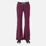 Maevn-Women's Multi-Pocket Flare Pant – Blossom 9102-Wine / Silver