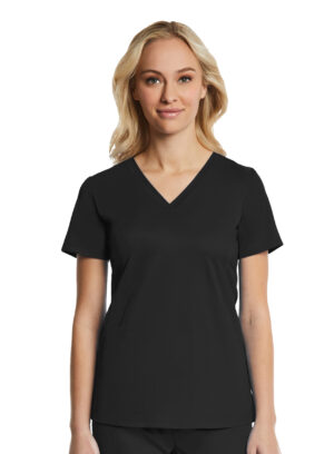 Maevn-Women's Multi-Pocket V-Neck Top – EON Sport 1768-Black