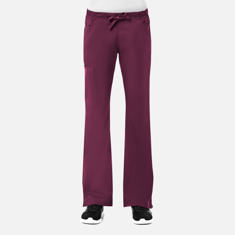 Maevn-Women's Straight Leg Cargo Pant – Blossom 9802-Wine