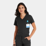 Maevn-Women's Tuckable V-Neck Top – Matrix Impulse 4530-Black