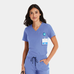 Maevn-Women's Tuckable V-Neck Top – Matrix Impulse 4530-Ceil Blue