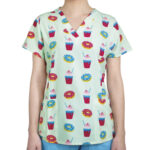 Maevn-Women's V-Neck Print Top – Prints 1767-Brain Freeze
