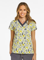 Maevn-Women's V-Neck Print Top – Prints 1767-Field of Flowers