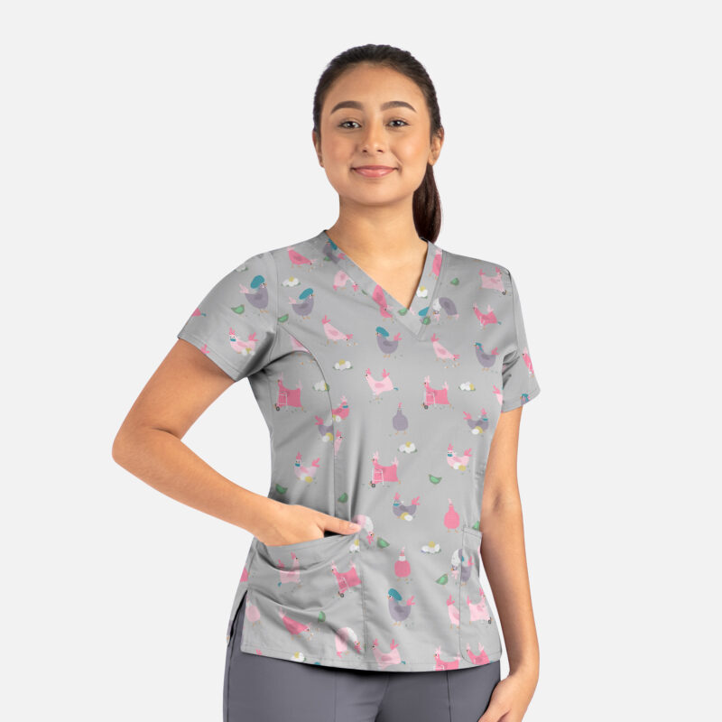 Maevn-Women's V-Neck Print Top – Prints 1767-Hot Chicks