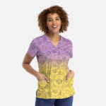 Maevn-Women's V-Neck Print Top – Prints 1767-Morning Sunrise