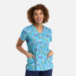 Maevn-Women's V-Neck Print Top – Prints 1767-Pawsome Ride