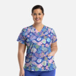 Maevn-Women's V-Neck Print Top – Prints 1767-Summer Tides