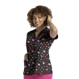 Maevn-Women's V-Neck Print Top – Prints 9810-All Heart