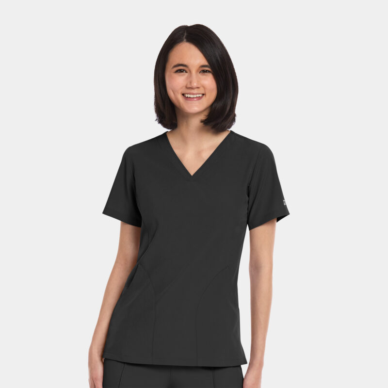 Maevn-Women's V-Neck Top – Matrix Impulse 4511-Black