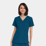 Maevn-Women's V-Neck Top – Matrix Impulse 4511-Caribbean Blue