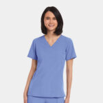 Maevn-Women's V-Neck Top – Matrix Impulse 4511-Ceil Blue