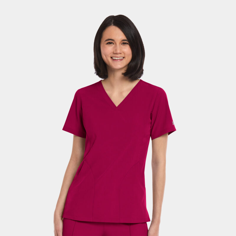 Maevn-Women's V-Neck Top – Matrix Impulse 4511-Cherries Jubilee