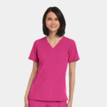 Maevn-Women's V-Neck Top – Matrix Impulse 4511-Hot Pink