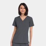 Maevn-Women's V-Neck Top – Matrix Impulse 4511-Pewter