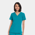 Maevn-Women's V-Neck Top – Matrix Impulse 4511-Teal