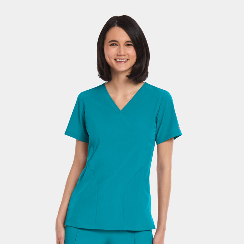Maevn-Women's V-Neck Top – Matrix Impulse 4511-Teal