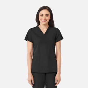 Maevn-Women's V-Neck Top – RedPanda 1716-Black